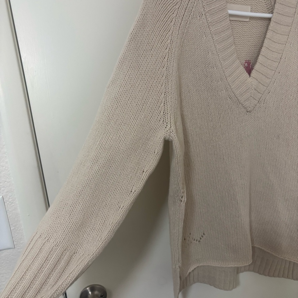 Zadig & Voltaire 100% merino wool Valmy we amour vneck sweater size S - Picture 5 of 15